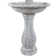 Arcade White Polyresin 2-Tier Solar Fountain with Battery