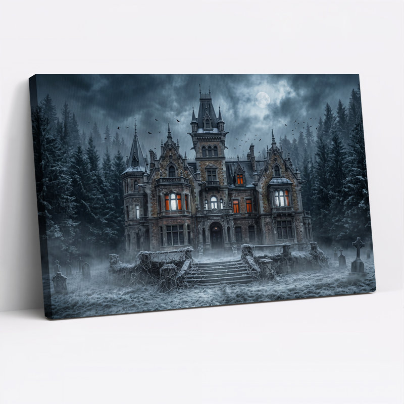 Art mural sombre sur toile Halloween, H 36 po x l 48 po