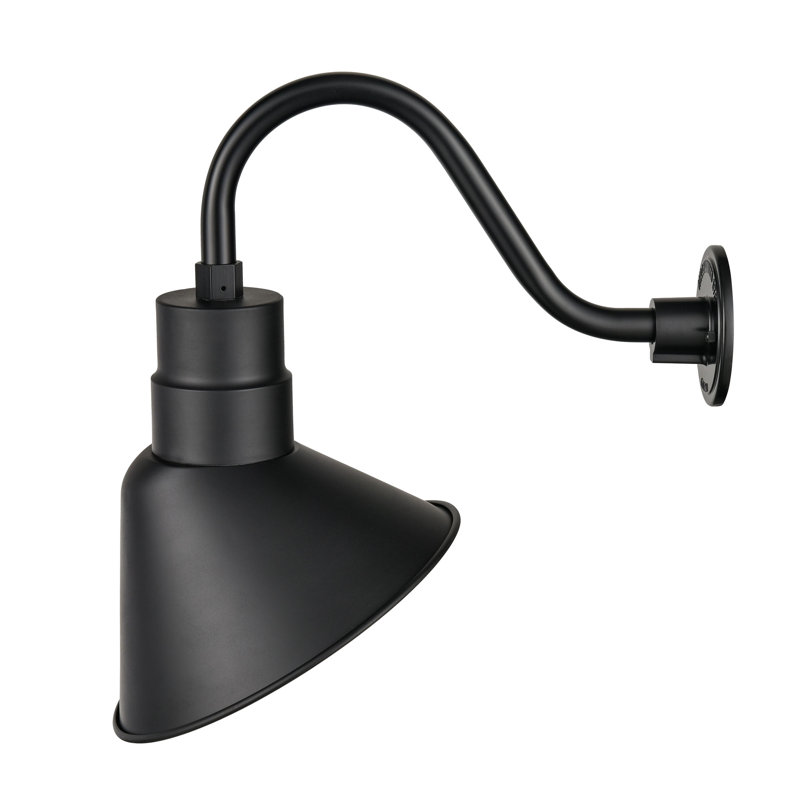 1 lumière 10 po Store d'angle noir satiné, H 12,5 po x l 12 po x P 12 po