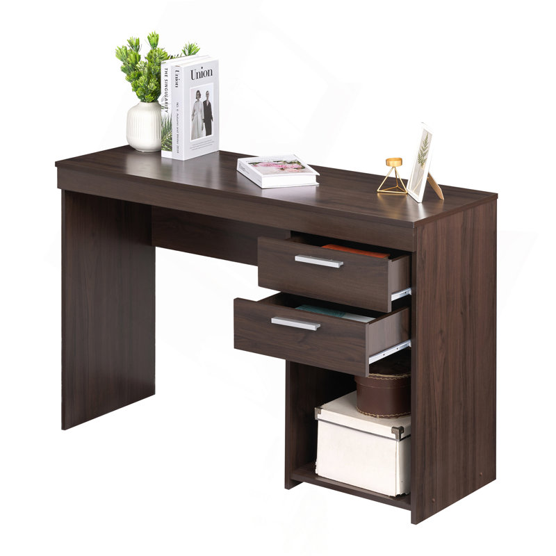 Poste de travail polyvalent avec de nombreuses options de rangement, Espresso