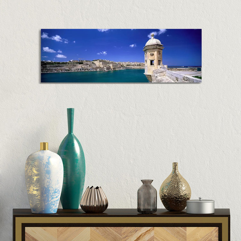 Valletta Malta by Panoramic Images - Wrapped Canvas Panoramic Print, 30.48 cm H x 91.44 cm W x 1.91 cm D