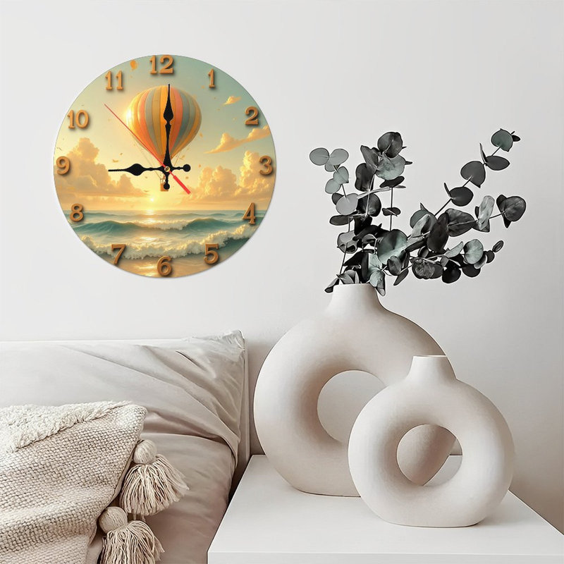 Horloge murale montgolfière