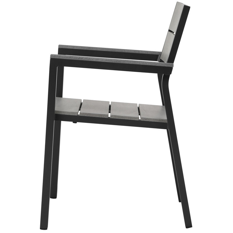 8 - Person Patio Dining Set with Rectangular Table, Gray/Black
