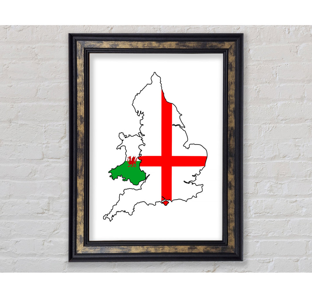 Wales und England - Einzelne Bilderrahmen Kunstdrucke