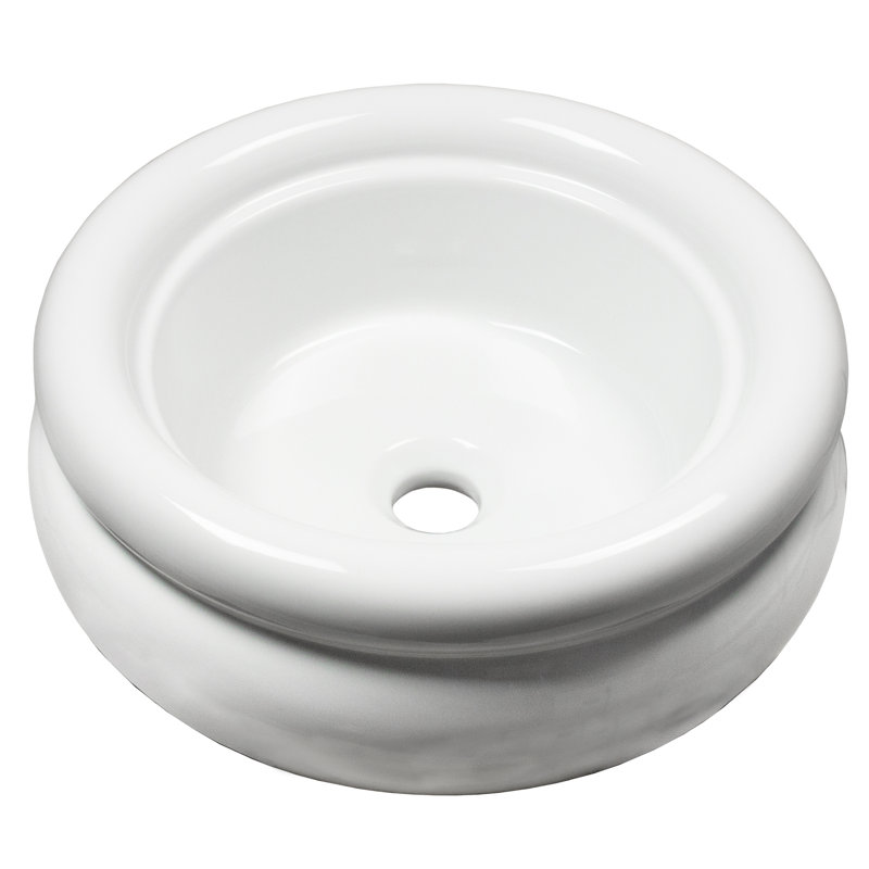 Victorian Collection Hand-Finished Italian Fireclay Vanity Vessel Sink
