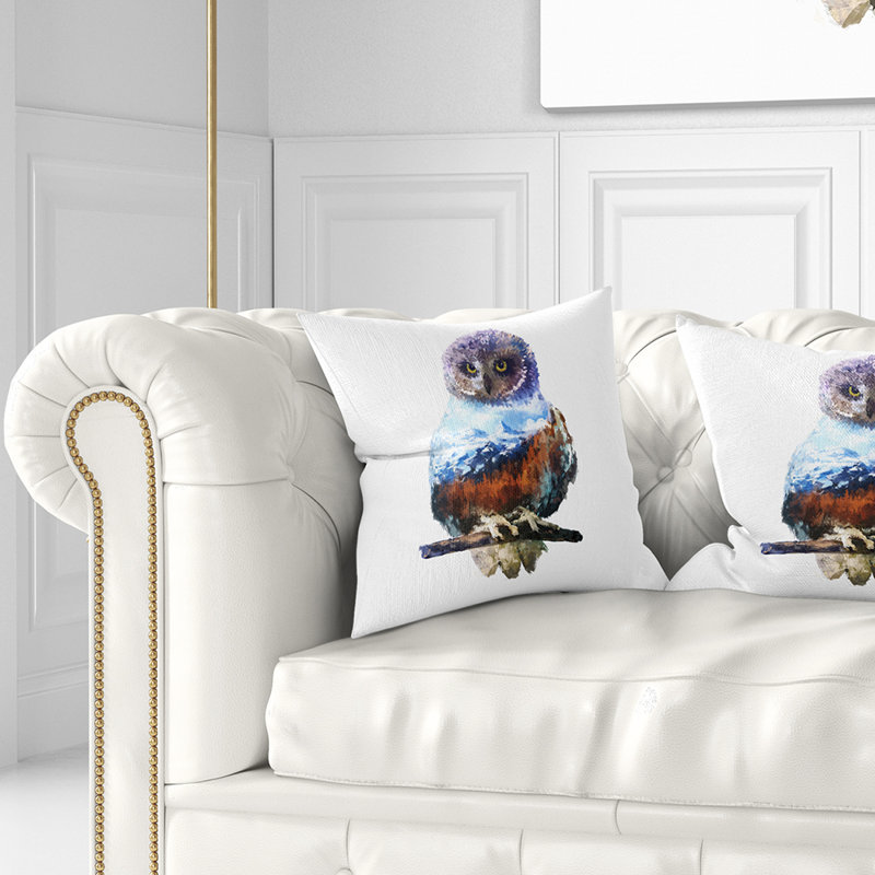 Coussin Owl Double Exposure - Animal, 16 po x 1 po, Coussin décoratif
