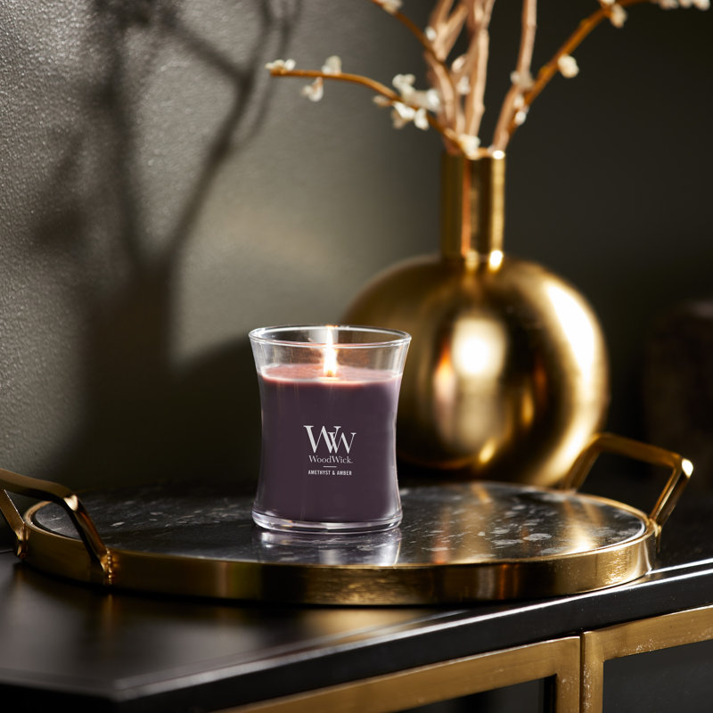 Ebern Designs Amethyst & Amber Medium  Candle