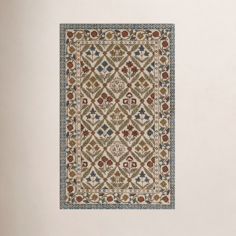 Alice Wool Floral Indoor Rug, Runner 2'6" x 8'