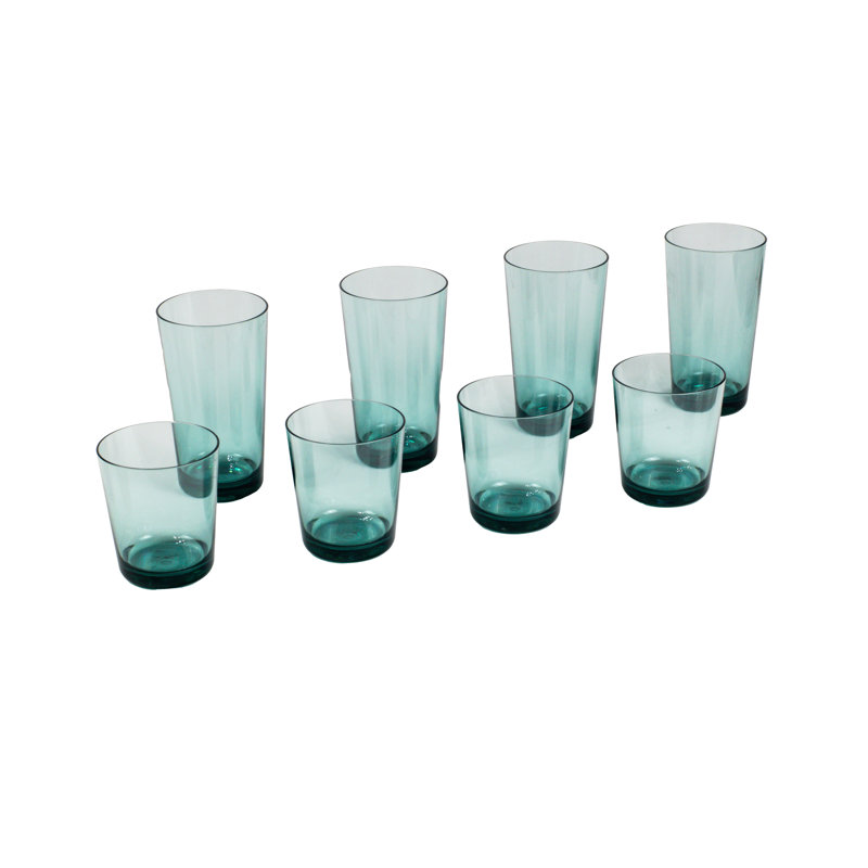 Ensemble de verres en acrylique Elton Simple - Vert - 21 oz et 15 oz, Sauge