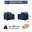 Ensemble de 2 chaises d'appoint surdimensionnées en chenille surdimensionnées, fauteuil simple confortable avec grand siège, fauteuil de lecture moderne pour la chambre à coucher, le salon, bleu
