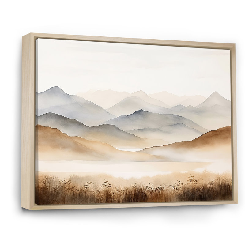 Mountain Silent Beauty II, Cadre naturel flottant, H 16 po x l 32 po x P 1 po