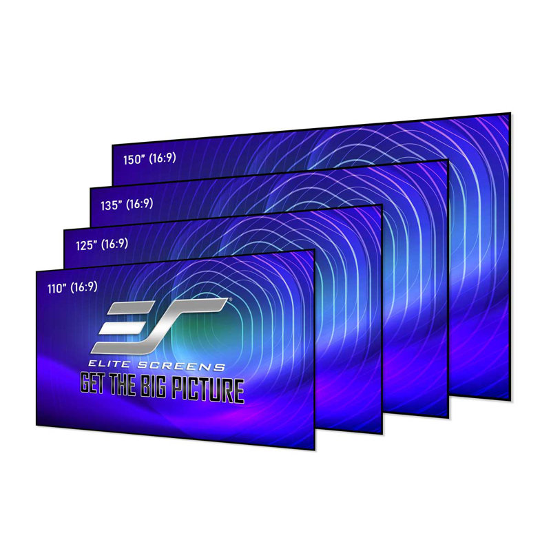 Aeon CineGrey 4D AT, 138" Diag., 16:9 ALR/CLR Acoustically Transparent Front Projection Fixed Frame Screen 