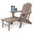 Adjustable Backrest Adirondack Chair HDPE Adirondack Chair with Ottoman-1393633455