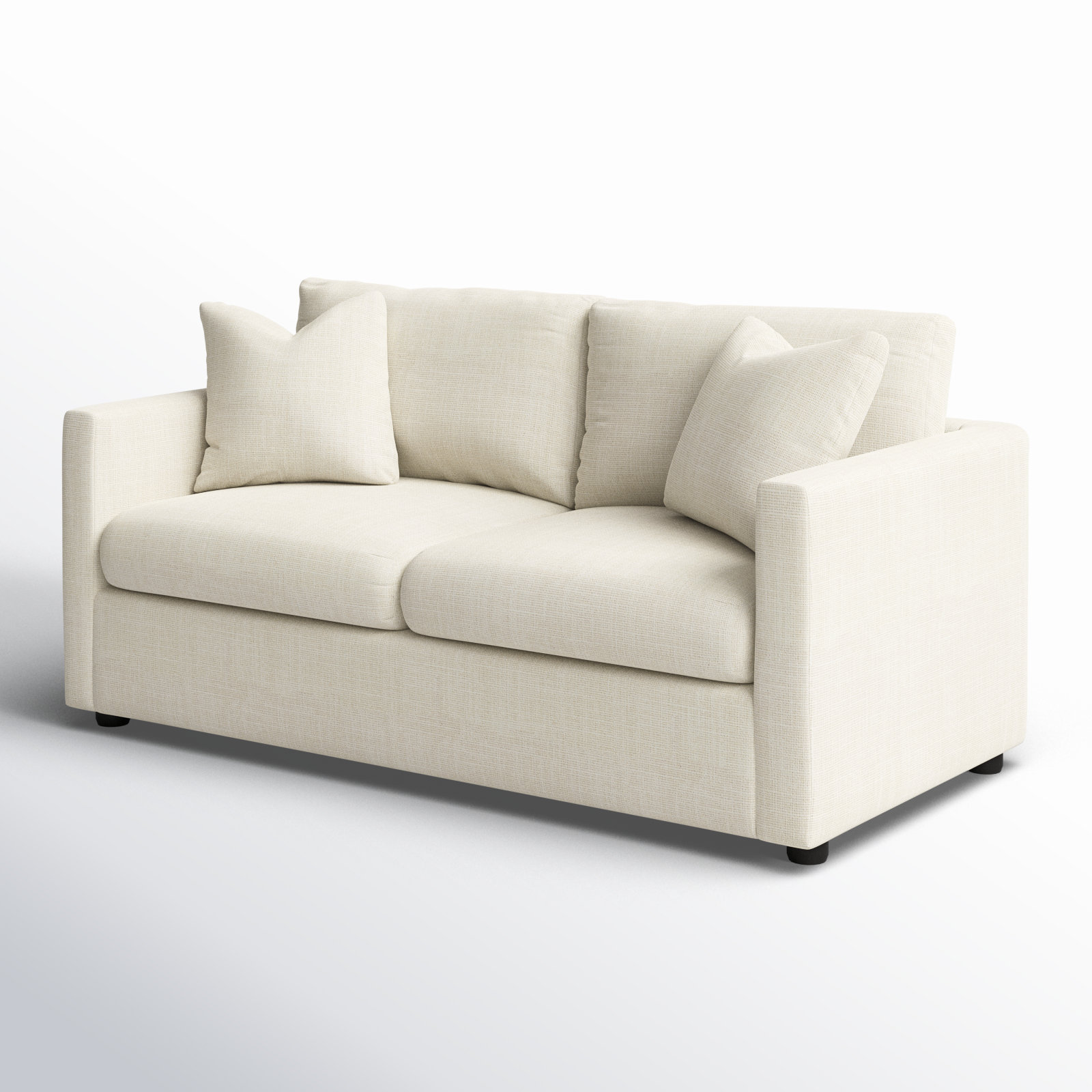 Godwin 67'' Upholstered Loveseat, Conversation Pearl Basketweave