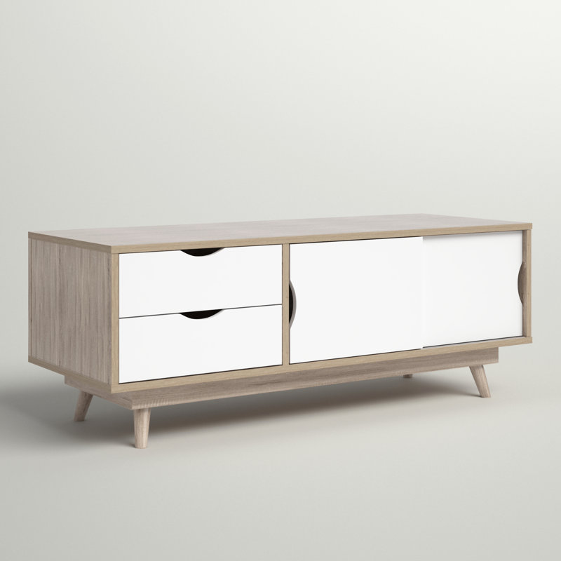 Caroline TV Stand for TVs up to 55", Sonoma Oak/White