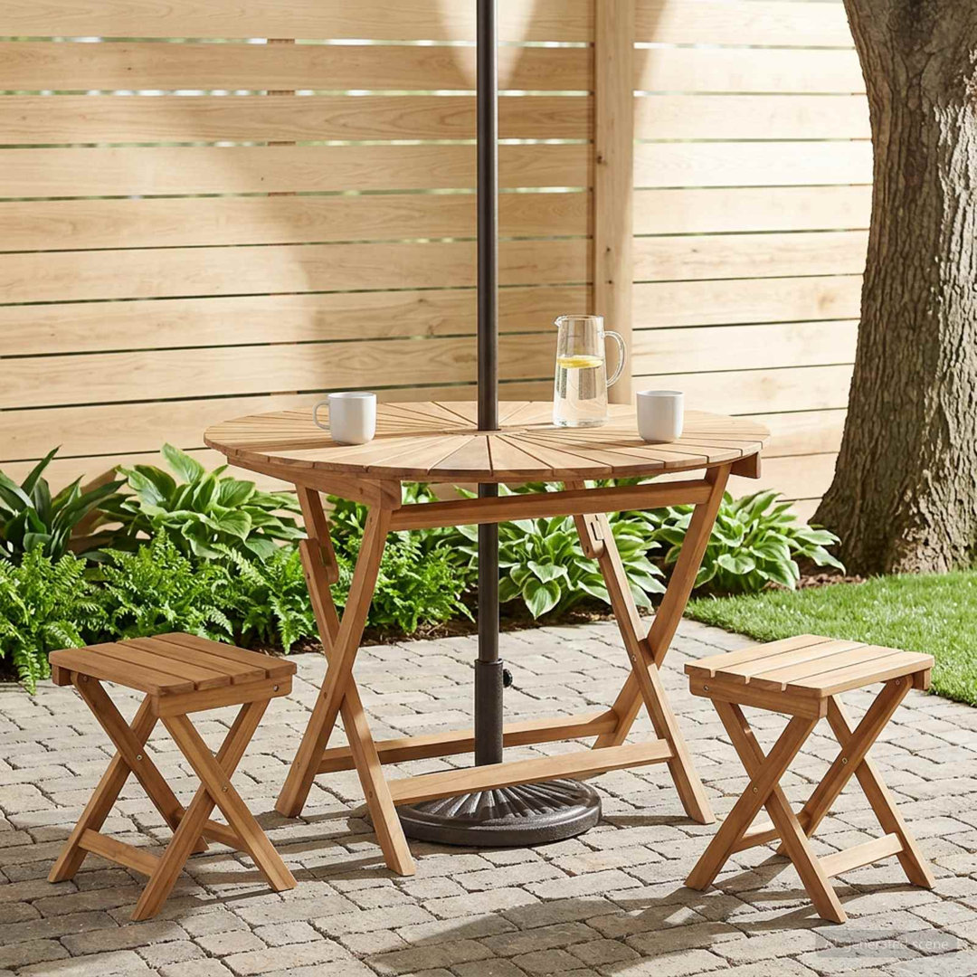 Folding Outdoor Bistro Table , 110cm cm W 110cm cm D