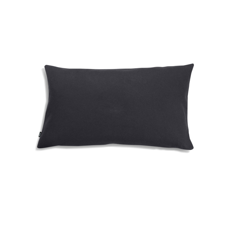 Cotton Blend Reversible Throw Pillow, Dark Gray