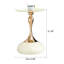 Petite table d'appoint blanche - Accessoire de salon en métal avec lueur dorée Bloc d'assemblage rapide Café polyvalent Meuble compact facile à utiliser