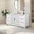Lissandra 60" Single Bathroom Vanity In White With Engineered Stone Top