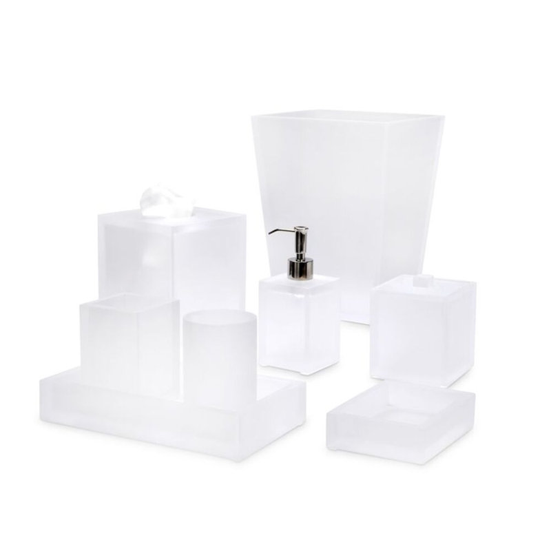 Bathroom Tray, Frosted Snow