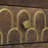 Contemporary Iron Frame Night Stand With Mango Wood Storage 3 And Gold Fish Scale Design
