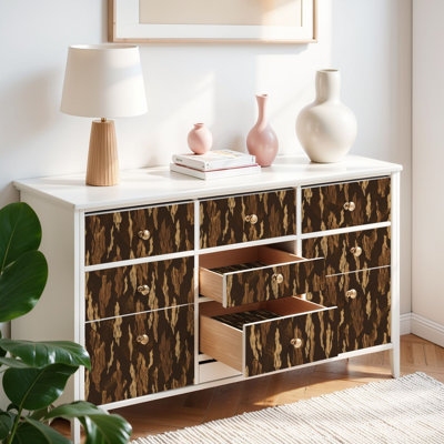 Peel and Stick Wallpaper Contact Paper abstract trendy print tree bark seamless natural Self Adhesive and Removable 17.7in x 118in(45x300cm)