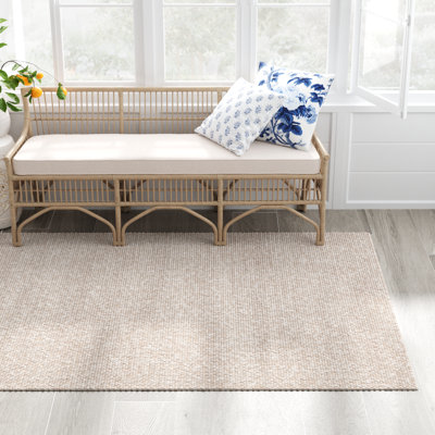 Elle Beige Hand-Woven Wool Rug