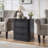 22 Inch Wide Fluted Nightstand with Charging Station-875919349