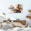 Art mural sur toile, feuilles dorées et noires-1880784684