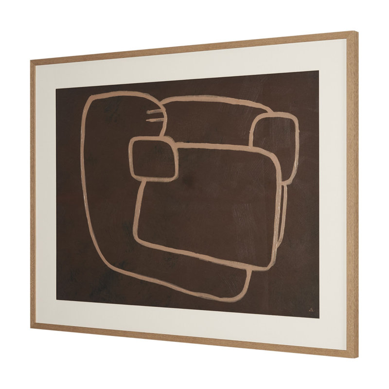 «Harilda II By Studio», œuvre d'art encadrée texturée et matte sous verre, Fusion II