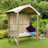 O'Donohue 207cm W x 55cm D Solid Wood Arbour with Bench in Natural