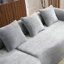Canapé modulaire en L à compression complète avec méridienne incurvée, canapé modulaire en chenille, haute densité pour le salon en appartement-758339909