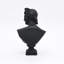 Black Neo-Classical Bust Sculpture – Matte Resin Decorative Ornament (35 cm) 