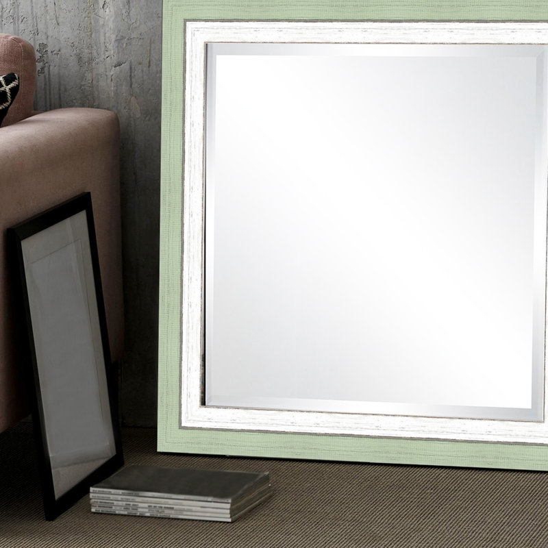 Miroir de salle de bain Amatury, Vert / blanc