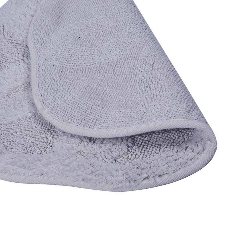 Atkin Cotton Non-Slip Non-Slip Bath Mat, Grey