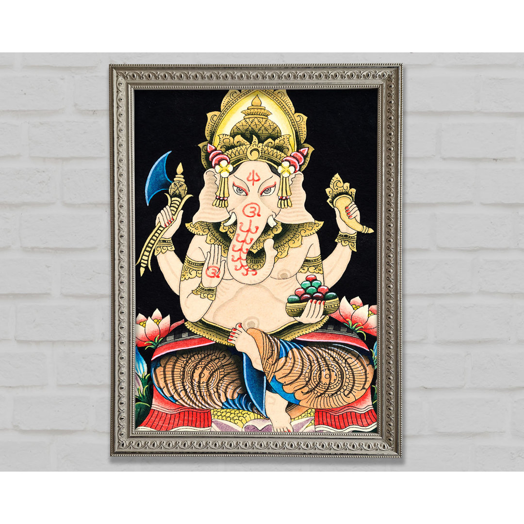 Hindu Gott Ganesha 2 - Einzelner Bilderrahmen Kunstdrucke