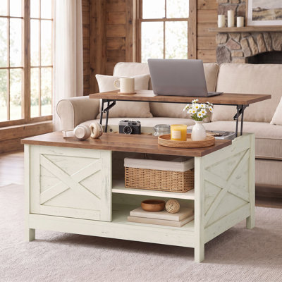Table basse à plateau relevable Farmhouse