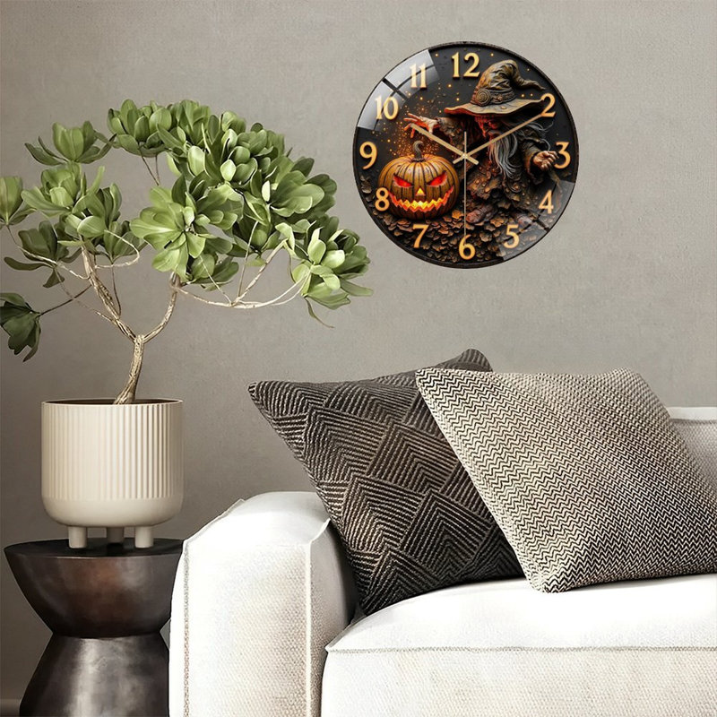 Horloge murale d'Halloween citrouille d'Halloween