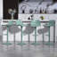 Ensemble de tabourets de bar 2 tabourets de bar pivotants à hauteur réglable avec dossier, chaises d'îlot de cuisine en cuir polyuréthane sans accoudoirs, grande base robuste pour la maison / le bar / le restaurant-734939910