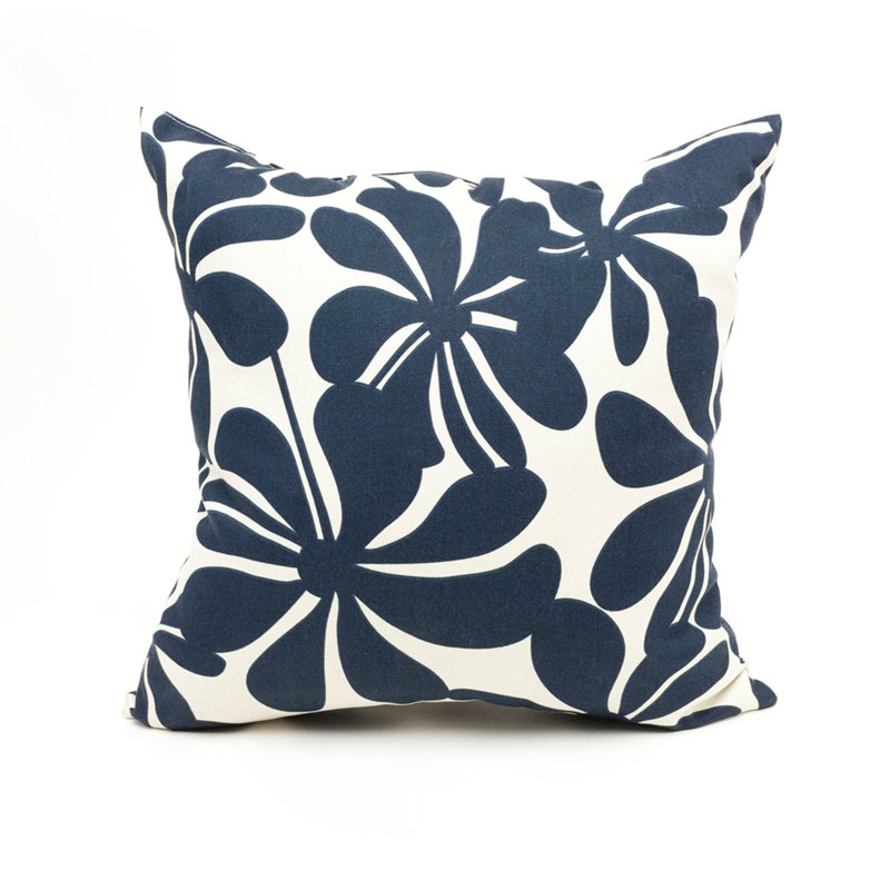 Navy Blue Plantation Large Outdoor Plush Pillow