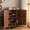 Nouvelle armoire d'entrée en bois massif de style chinois