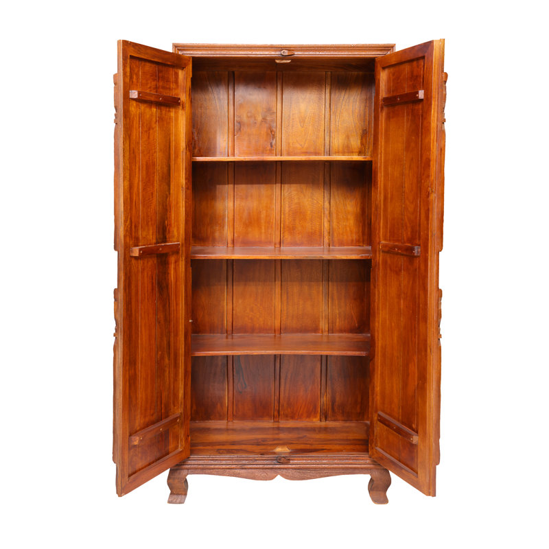 Armoire haute en bois massif à 2 portes Tree of Life