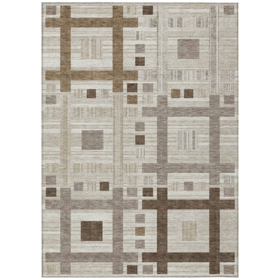 Machine Washable Indoor/Outdoor Chantille ACN2708 Geometric Rug