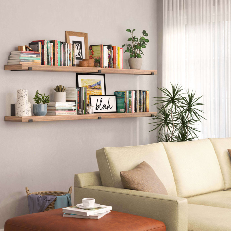Wolfried 2 Piece Paulownia Bracket Shelf