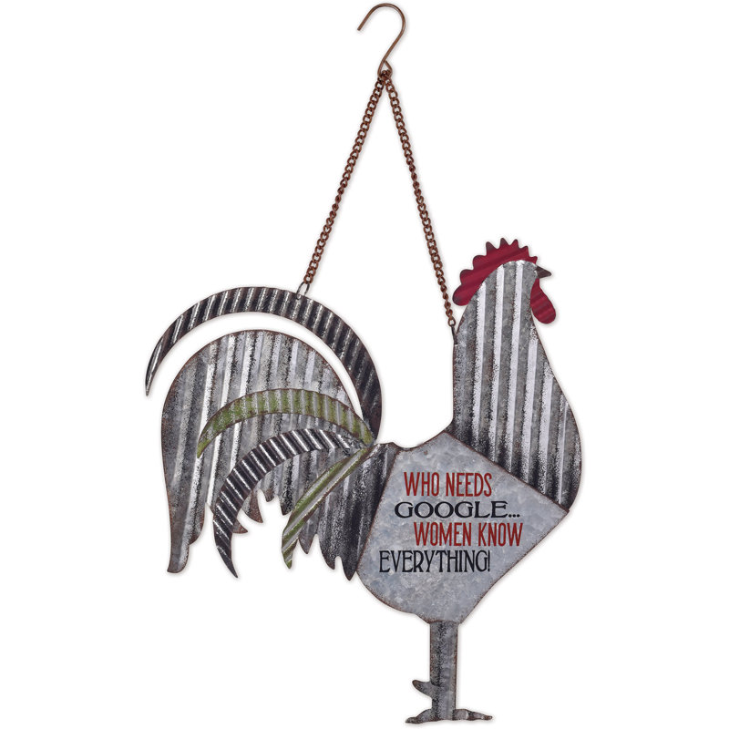 Plaque de jardin coq