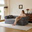 Canapé à compression de 78,8 po, canapé-lit convertible au sol avec accoudoirs avec dossier coussiné, canapé-lit futon confortable, causeuse modulaire désossée, tissu en velours côtelé, pour le salon, la chambre à coucher-133264913-133264920