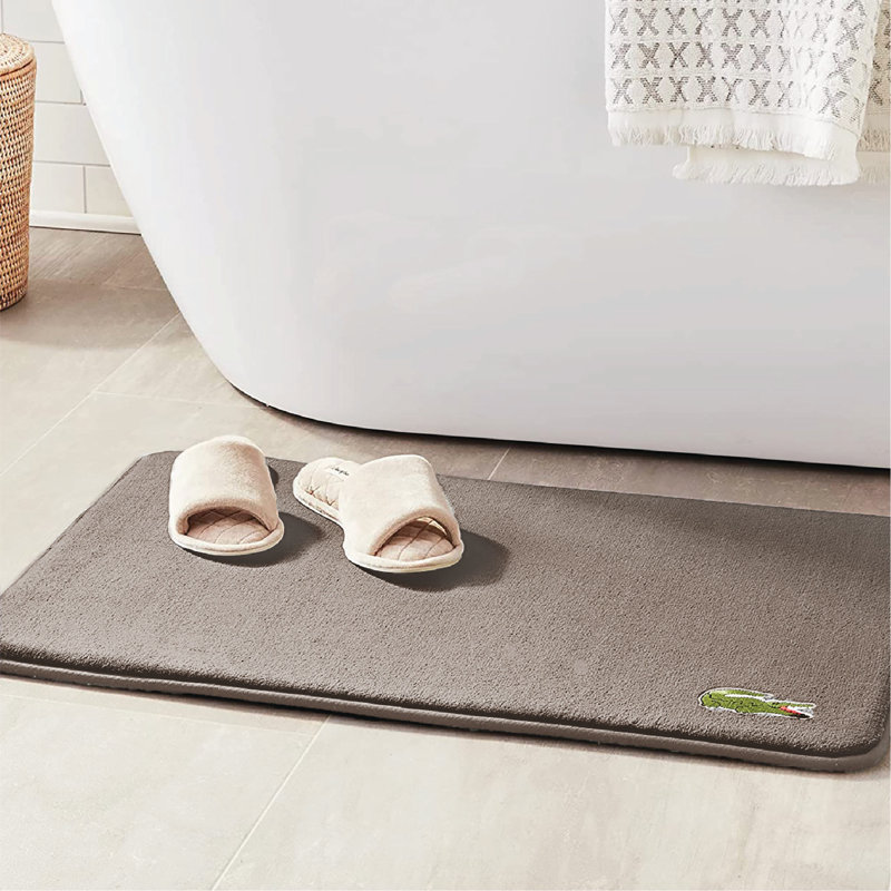 Lacoste Croc Legend 19x30 Memory Foam Non-Slip Bath Rug, Falcon