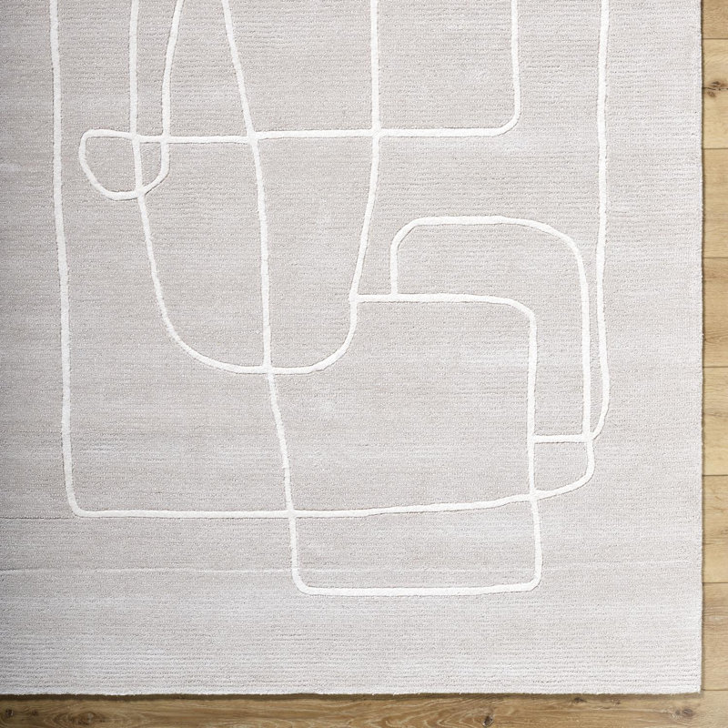 Jaykwon Modern Hand Tufted Area Rug, Rectangle 5' x 7'6"