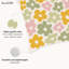 Housse de coussin floral en polyester