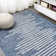 Grundy Berber Stripe Geometric Blue/Ivory Indoor/Outdoor Rug
